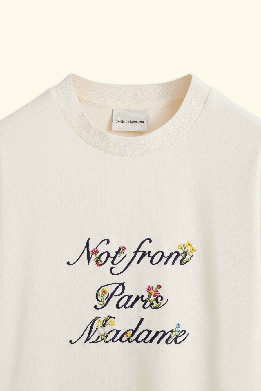 Apparels Drole De Monsieur | The Floral Slogan T-Shirt