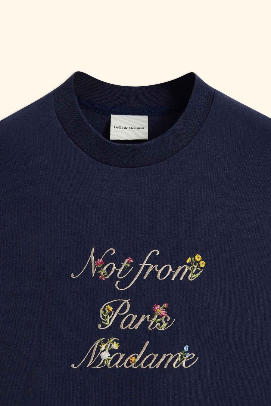 Apparels Drole De Monsieur | The Floral Slogan T-Shirt