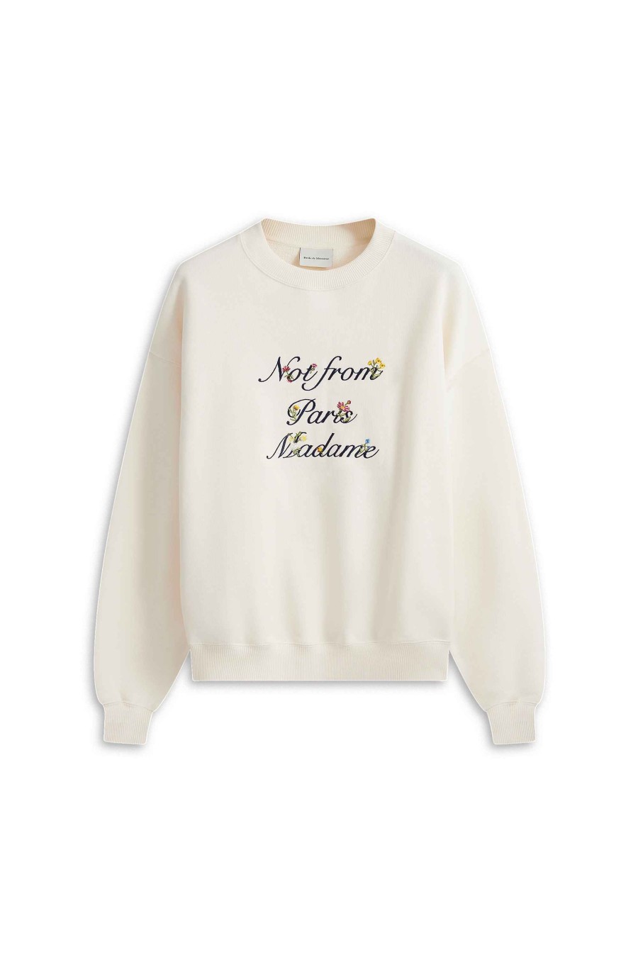 Apparels Drole De Monsieur | The Floral Slogan Sweatshirt