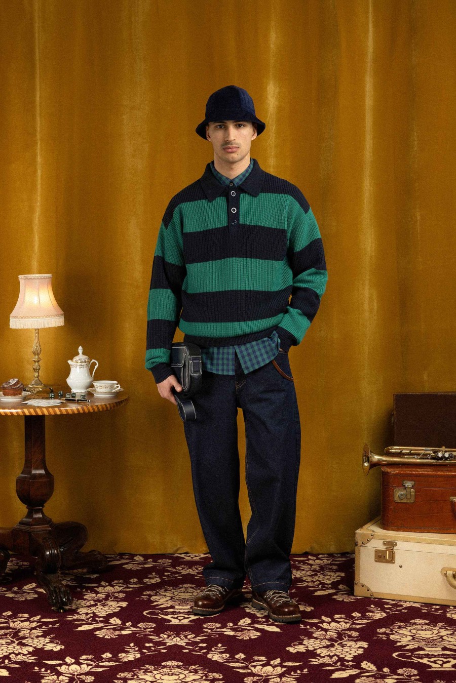 Apparels Drole De Monsieur | The Striped Pique Polo