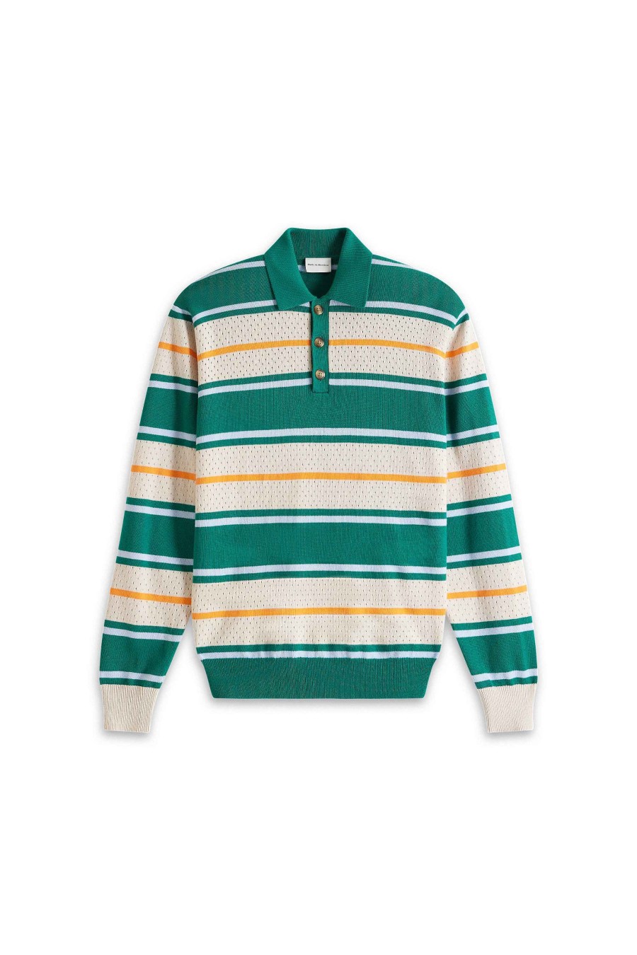 Apparels Drole De Monsieur | Striped Polo Knit