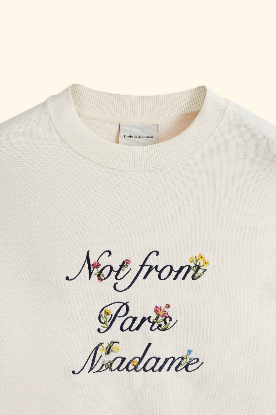 Apparels Drole De Monsieur | The Floral Slogan Sweatshirt